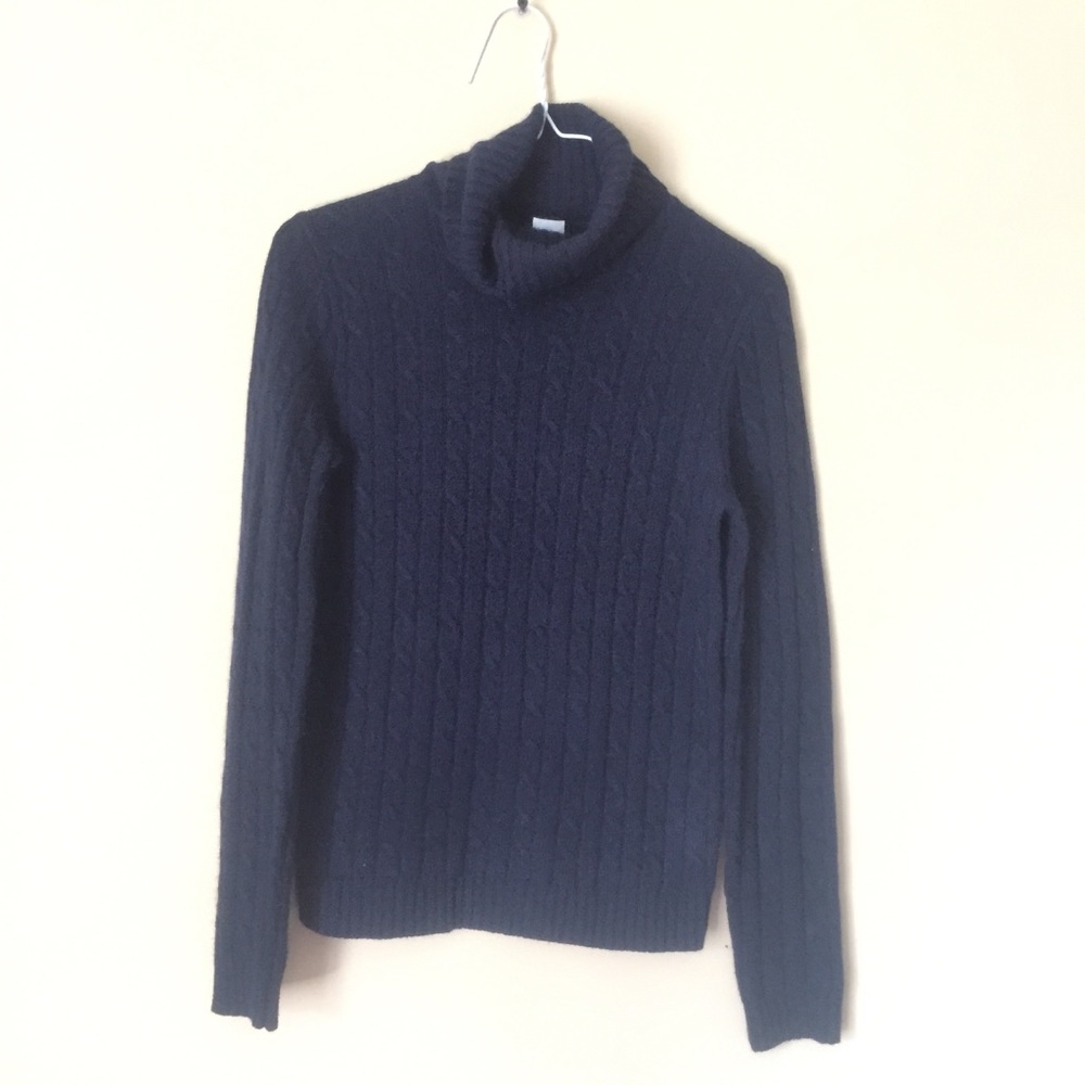 Jcrew navy blue lightweight cable knit sweater Xs